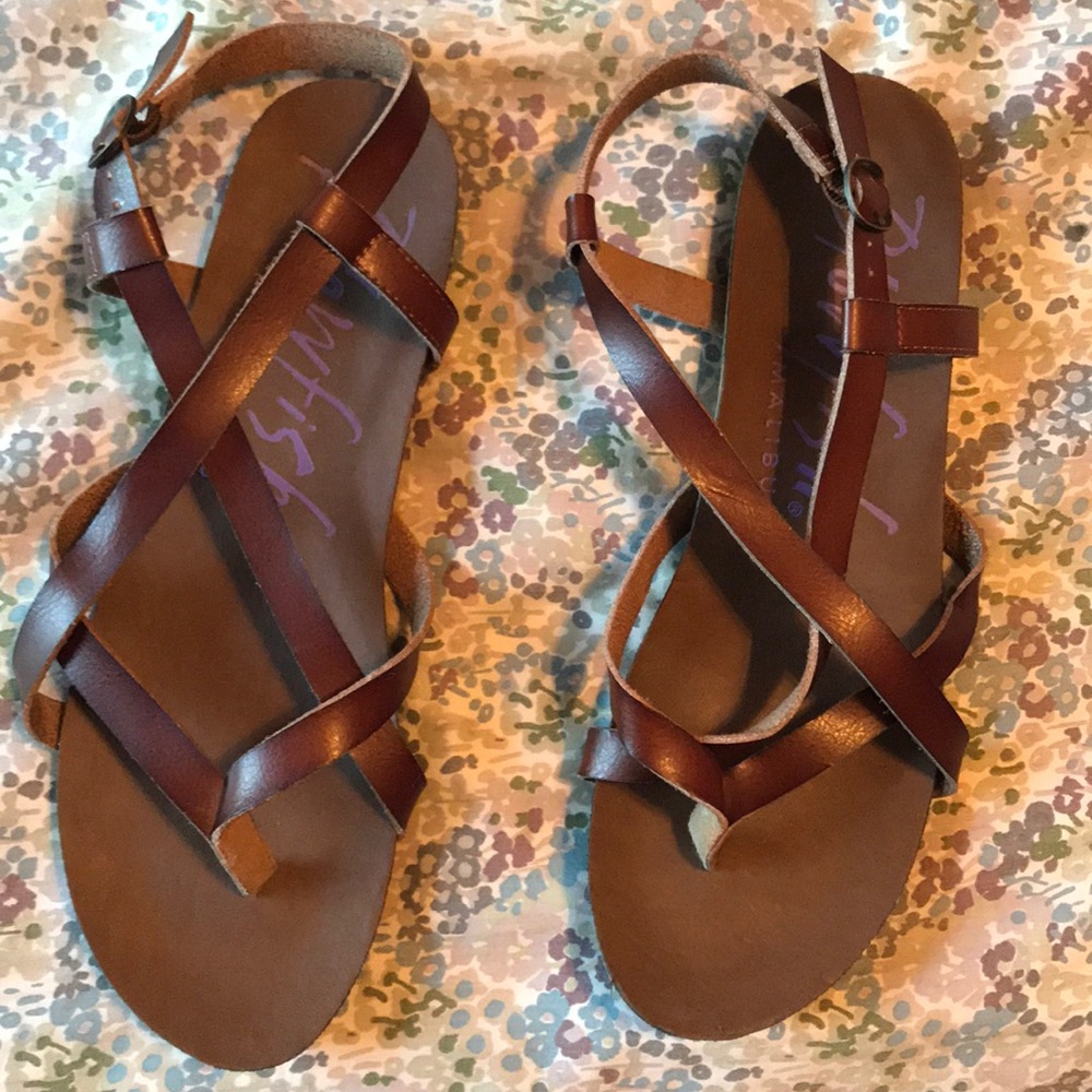 Dark Brown Blowfish Sandals